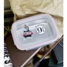   Harry Potter Roxfort Expressz uzsonnás doboz 4 oldalas csatos záródással, 850 ml, szürke/rózsaszín Méret:N