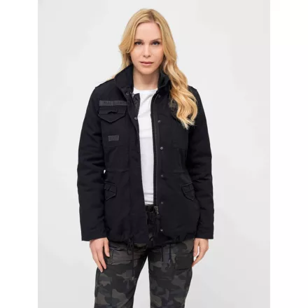 funkcionális Brandit női dzseki kabát Kabát  zippers, zseb, pamut, fekete Méret: 4XL