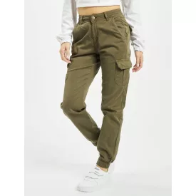   stílusos URBAN CLASSICS női Farmer  sztreccs zseb, 320 g/m², pamut, khaki Méret: 29