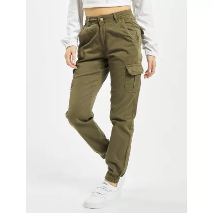 stílusos URBAN CLASSICS női Farmer  sztreccs zseb, 320 g/m², pamut, khaki Méret: 29