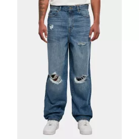   alkalmi Urban Classics férfi Farmer, straight fit, 370 g/m², pamut, kék Méret: 32