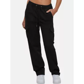   stílusos Urban Classics női Farmer  sztreccs zseb, 320 g/m², pamut, fekete Méret: XL