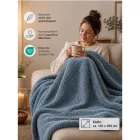 Oeko-Tex Standard 100 Certified Microfiber takaró, Approx. 150x200cm, kék Méret: N