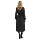 klasszikus női Maxi ruha  V-nyak, hosszú újj Polka Dot Print, 943659 fekete Méret: 38