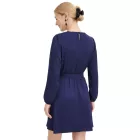 Flared női Mini ruha  Ruching és Öv - Sustainable Business ruha 935854 sötét kék Méret: 40