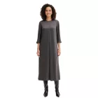 elegáns női Midi ruha in csillógó szatén  dekoratív Seam, 3/4 újj, szürke 921267 Méret: 40