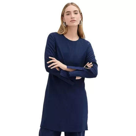 alkalmi női Mini ruha, tunika-stílus Summer ruha  hosszú újjú 956346 kék Méret: 40