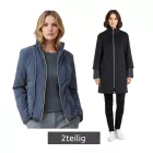 2-darab elegáns női kabát: 2-in-1 gyapjú kabát és Down dzseki kabát Kabát  Recycled Fibers, 934964, Midnight kék Méret: 40