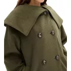 könnyű-care női kabát in gyapjú look, túlméretezett transitional dzseki kabát Kabát 952474 zöld Méret: 38