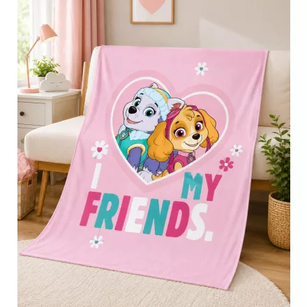 Nickelodeon paw patrol mancs őrjárat mancs őrjárat "I LOVE MY FRIENDS" gyerek'' takaró – lágy, Cozy Throw (130x170 cm) – rózsaszín Méret: N