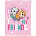 Nickelodeon paw patrol mancs őrjárat mancs őrjárat "I LOVE MY FRIENDS" gyerek'' takaró – lágy, Cozy Throw (130x170 cm) – rózsaszín Méret: N