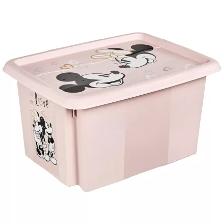 keeeper Karolina "Minnie Mouse" Storage doboz  Fedél – Stackable 15L Container (termék No. 9575785) – Nordic rózsaszín Méret: N