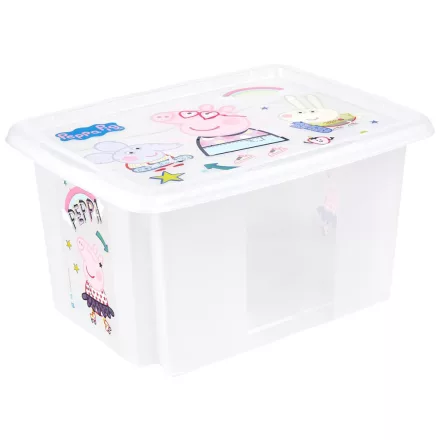 keeeper Karolina Storage doboz – Peppa malac  Peppa malac, paw patrol mancs őrjárat mancs őrjárat, Stitch, vagy Minnie Mouse – Stackable doboz  Fedél, 15L kapacitás – átlátszó, kék, vagy rózsaszín Méret: N