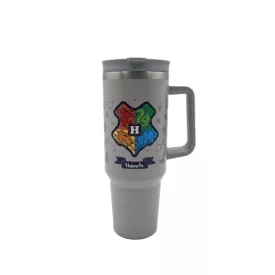   Harry Potter Giant Cup – Roxfort Express vagy vissza to Roxfort Thermal Tumbler (1.2L)  fogantyú | dupla-Walled nemesacél szigetelés for Hot & hideg Drinks | rózsaszín vagy szürke Méret: N