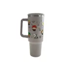 Harry Potter Giant Cup – Roxfort Express vagy vissza to Roxfort Thermal Tumbler (1.2L)  fogantyú | dupla-Walled nemesacél szigetelés for Hot & hideg Drinks | rózsaszín vagy szürke Méret: N