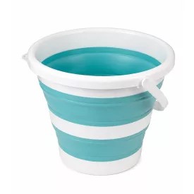   Collapsible 10-Liter Bucket, Space-Saving Household Bucket  Wide fogantyú, 9941978, fehér/kék Méret: N