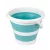 Collapsible 10-Liter Bucket, Space-Saving Household Bucket  Wide fogantyú, 9941978, fehér/kék Méret: N