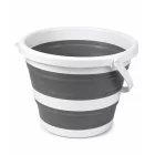 Collapsible 10-Liter Bucket, Space-Saving Household Bucket  Wide fogantyú, 9941077, fehér/szürke Méret: N
