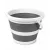 Collapsible 10-Liter Bucket, Space-Saving Household Bucket  Wide fogantyú, 9941077, fehér/szürke Méret: N
