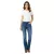 stílusos női Bootcut Farmer  Flared Leg – pamut Nadrág 928026 sötét kék Méret: 32