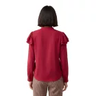 Attractive női blúz  selyem tartalom – ​​hosszú-újj blúz 927834 (piros) Méret: 44