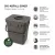 5-Liter Organic Waste Bin  Carry fogantyú – Household Trash Can (szürke, kék, vagy kék/szürke) Méret: N
