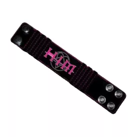   HIM Karkötő – Rock szíj Fan Merchandise / Arm Ékszer in fekete/arany, fehér/fekete, vagy fekete/rózsaszín Méret: N