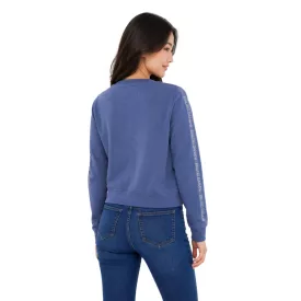   bruno banani női kerek nyakú Pulóver – pamut hosszú-újj Top  márka Logo Detail on újj – elérhető in kék vagy Anthracite Méret: L