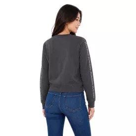   bruno banani női kerek nyakú Pulóver – pamut hosszú-újj Top  márka Logo Detail on újj – elérhető in kék vagy Anthracite Méret: M
