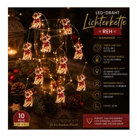   LICHTMOMENTE LED fényfüzér, 2,2 méter, 20 melegfehér mikro-LED, ezüst, 9843451