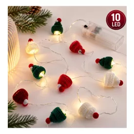   LICHTMOMENTE LED fényfüzér kötött sapka motívummal, 1,6 méter, 10 meleg fehér mikro LED, ezüst, 9844556