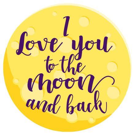 I Love You To The Moon és vissza microfiber kerek strand fürdőruha towel gyerek