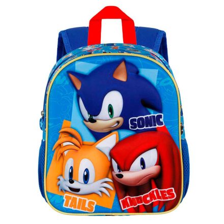 Sonic the Hedgehog Trio 3D hátizsák táska 31cm gyerek
