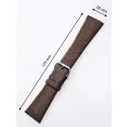 Perigaum -bőr-szíj 28 x 170 mm csillogó barna ezüst kapocs Karkötő /kac 1 napos szállítás
