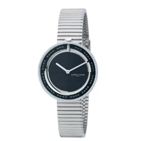   Pierre Cardin női karóra, analóg kvarcóra rozsdamentes acél szíjjal 3ATM 32mm CMA.0008 ezüst/fekete /kac 1 napos szállítás
