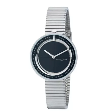 Pierre Cardin női karóra, analóg kvarcóra rozsdamentes acél szíjjal 3ATM 32mm CMA.0008 ezüst/fekete /kac 1 napos szállítás