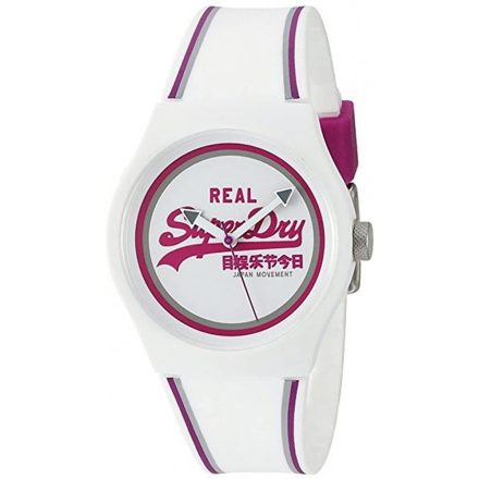 SUPERDRY férfi fehér/lila/szürke Quartz óra karóra SYG198WR /kac