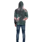 Hollister X Social Tourist férfi pulóver, pamut pulóver  Tie-Dye Print, túlméretezett, 365-352-0002-208, zöld/rózsaszín Méret: L (nagyobb) /kac 1 napos szállítás