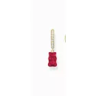 Thomas Sabo CR726-414-10 arany FÉL PÁR karika fülbevaló ékszer w. piros Goldbears /kac 1 napos szállítás