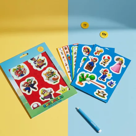 Super Mario Bros matrica szett csomag  gyerek /kac 1 napos szállítás