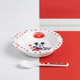   Mickey Egér Mickey Mouse Disney - (tál + ​​teáskanál) gyerek baby /kac utolsó darabok 1 napos szállítás