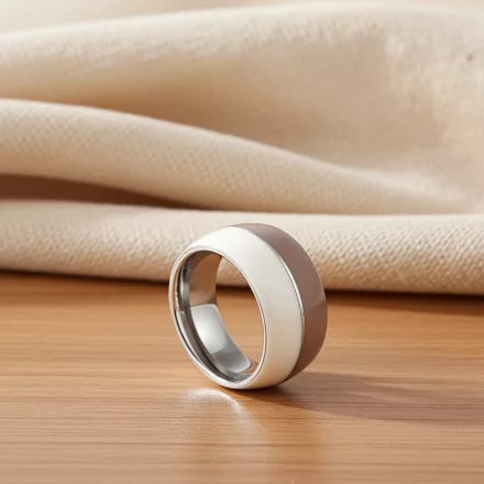 Esprit Női gyűrű nemesacél Marin 68 bézs / fehér ESRG11563B170 (17.8 mm ?) /kac 1 napos szállítás  féláron