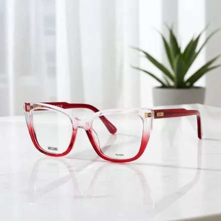 Moschino MOS603 szemüvegkeret köves piros/Clear demo lencsék női /kac 1 napos szállítás