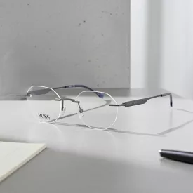   Hugo Boss BOSS 1265/D 9T9 szemüvegkeret matt ruténium kék/Clear demo lencsék férfi /kac 1 napos szállítás