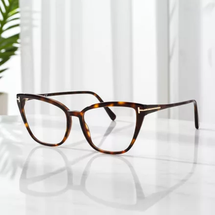 Tom Ford FT5825-B szemüvegkeret sötét barna / Clear lencsék női /kac 1 napos szállítás
