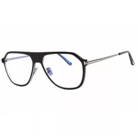   Tom Ford FT5943-B szemüvegkeret sötét barna/másik/clear/kék-világos blokk lencsék férfi /kac 1 napos szállítás