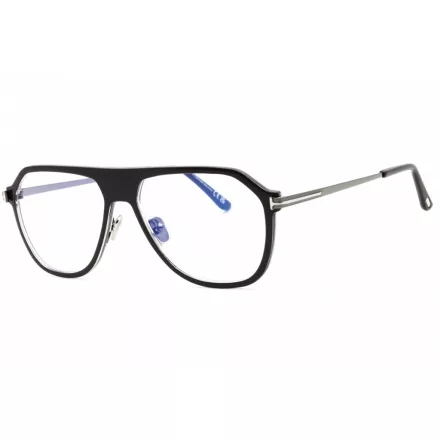 Tom Ford FT5943-B szemüvegkeret sötét barna/másik/clear/kék-világos blokk lencsék férfi /kac 1 napos szállítás