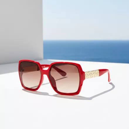 Guess Outlet GO00031 66 F napszemüveg csillógó piros  / barna gradiens  női /kac 1 napos szállítás