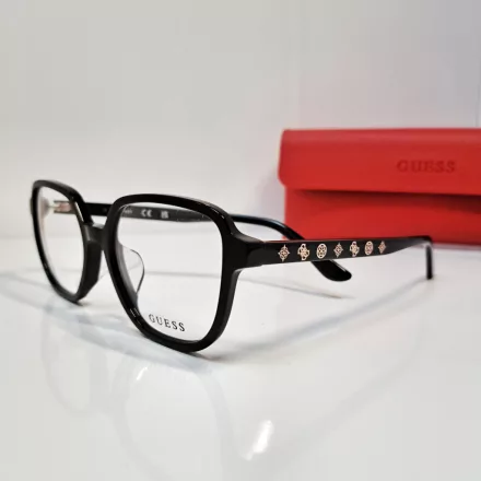 Guess GU50154-D szemüvegkeret csillógó fekete/clear demo lencsék női /1 napos szállítás