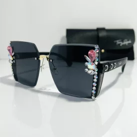   Tommy Spade TS9121 női köves napszemüveg fekete /kamptsp 1 napos szállítás